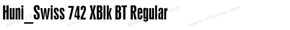 Huni_Swiss 742 XBlk BT Regular字体转换